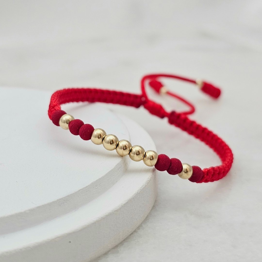 Pulsera Neo-Balín 4mm en oro laminado
