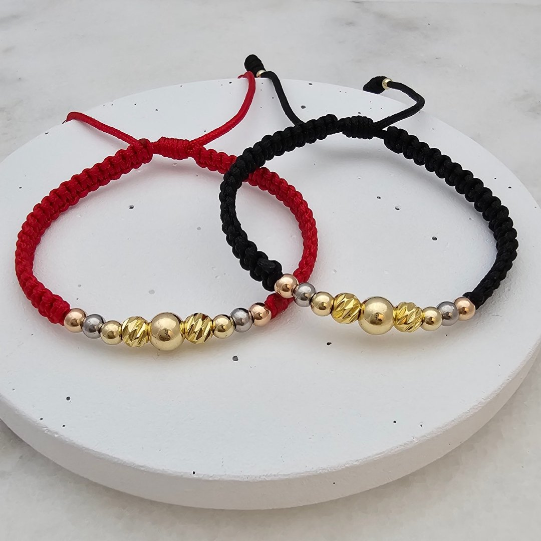 Pulsera 3 Oros Balín en oro laminado