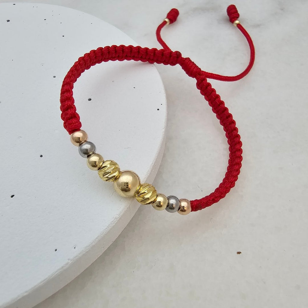 Pulsera 3 Oros Balín en oro laminado