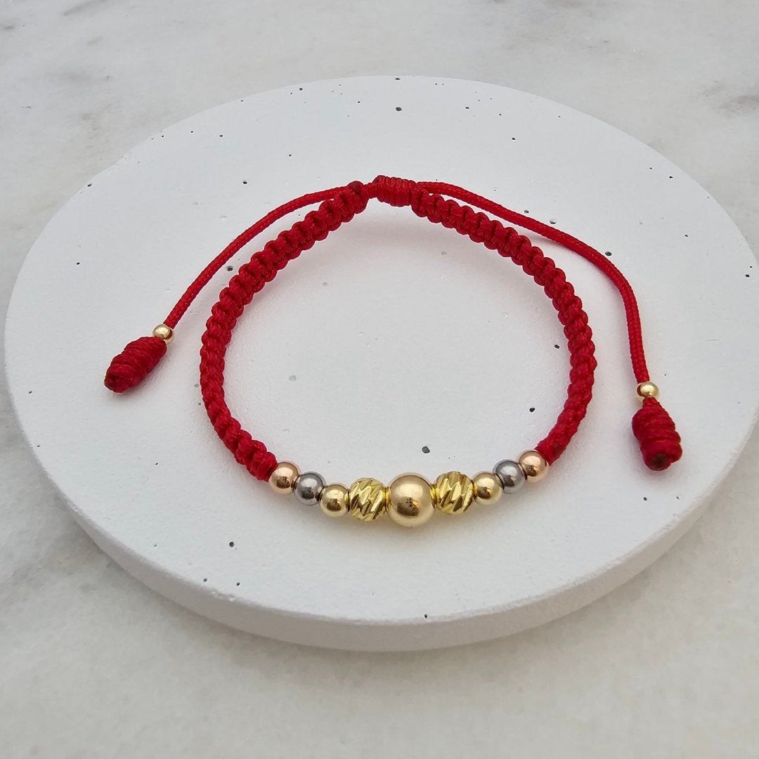 Pulsera 3 Oros Balín 4, 5 y 6mm