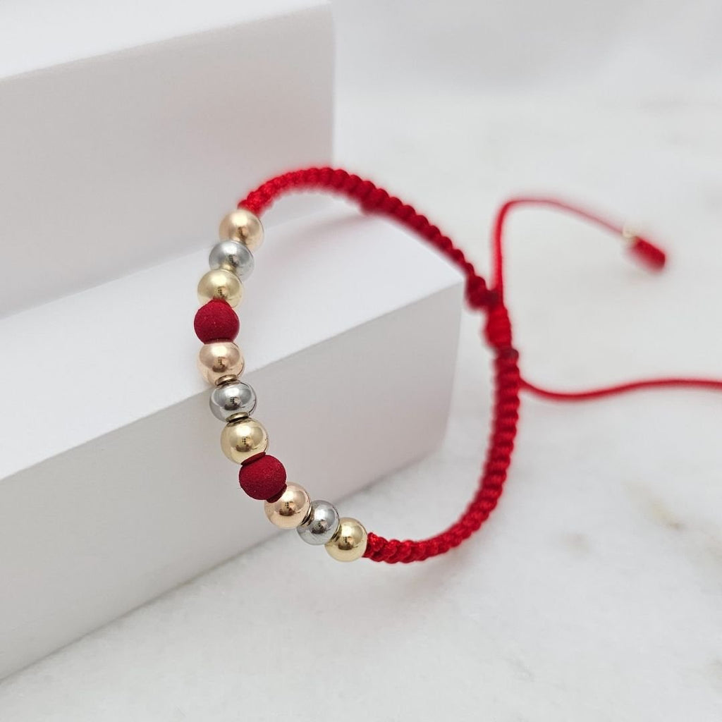 Pulsera Neo Tricolor 5mm en oro laminado