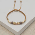 Pulsera Macramé Liso con Neopreno en oro laminado