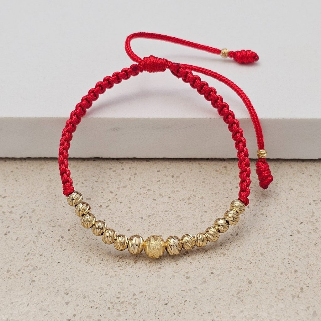 Pulsera Macramé Estrella en oro laminado