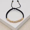 Pulsera Macramé Semi Full Estrella en oro laminado