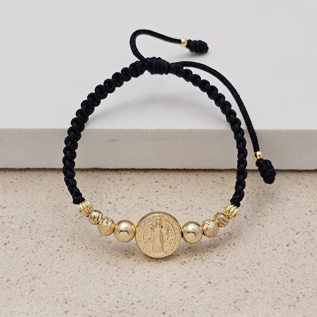 Pulsera San Benito Multi Balín en oro laminado
