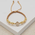 Pulsera Trébol Francés en oro laminado