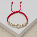 Pulsera Trébol Diamantado en oro laminado