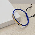 Pulsera Bicolor Entrelazada en oro laminado